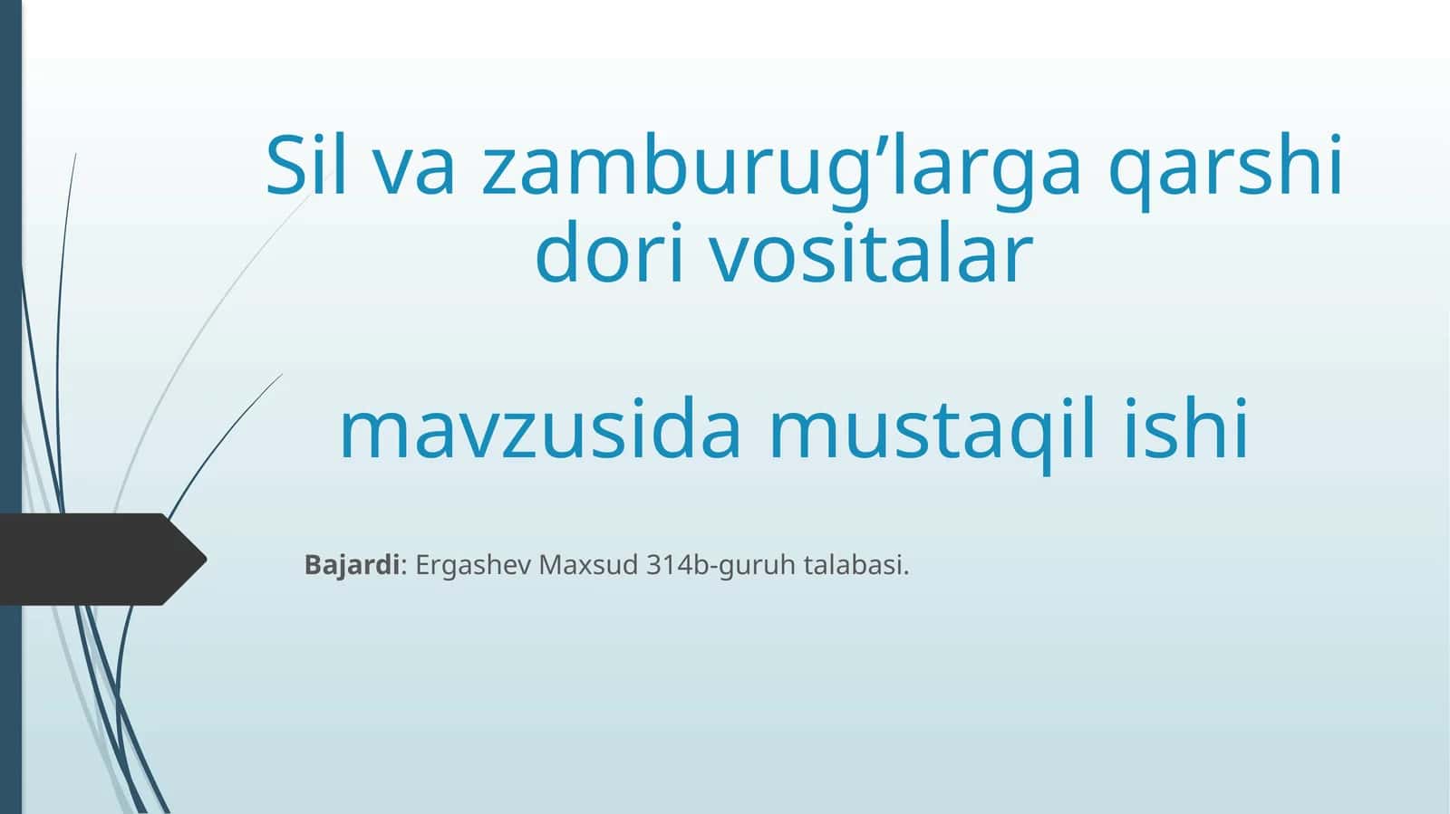 Silva zamburug’larga qarshi dorivositalar mavzusi 1