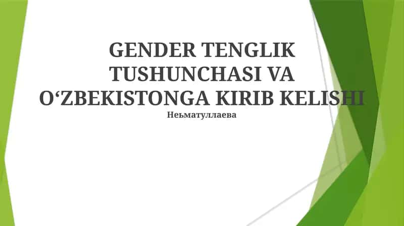 Oʻzbekistonda Gender Tadqiqotlari 1