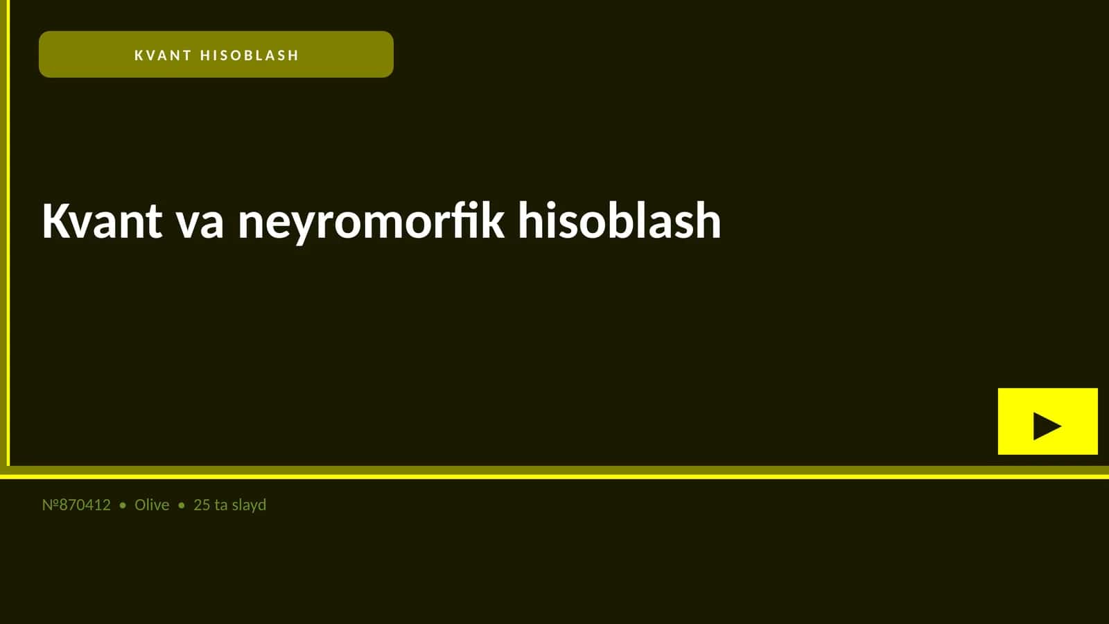 KVANT HISOBLASH 1