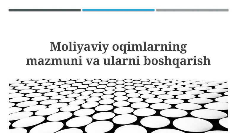 Moliyaviy oqimlar 1
