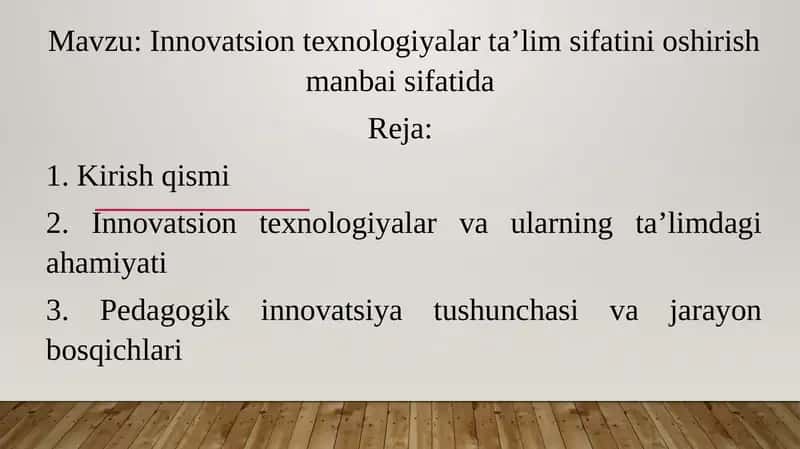 Innovatsion texnologiyalar ta’lim sifatini oshirish manbai sifatida 1