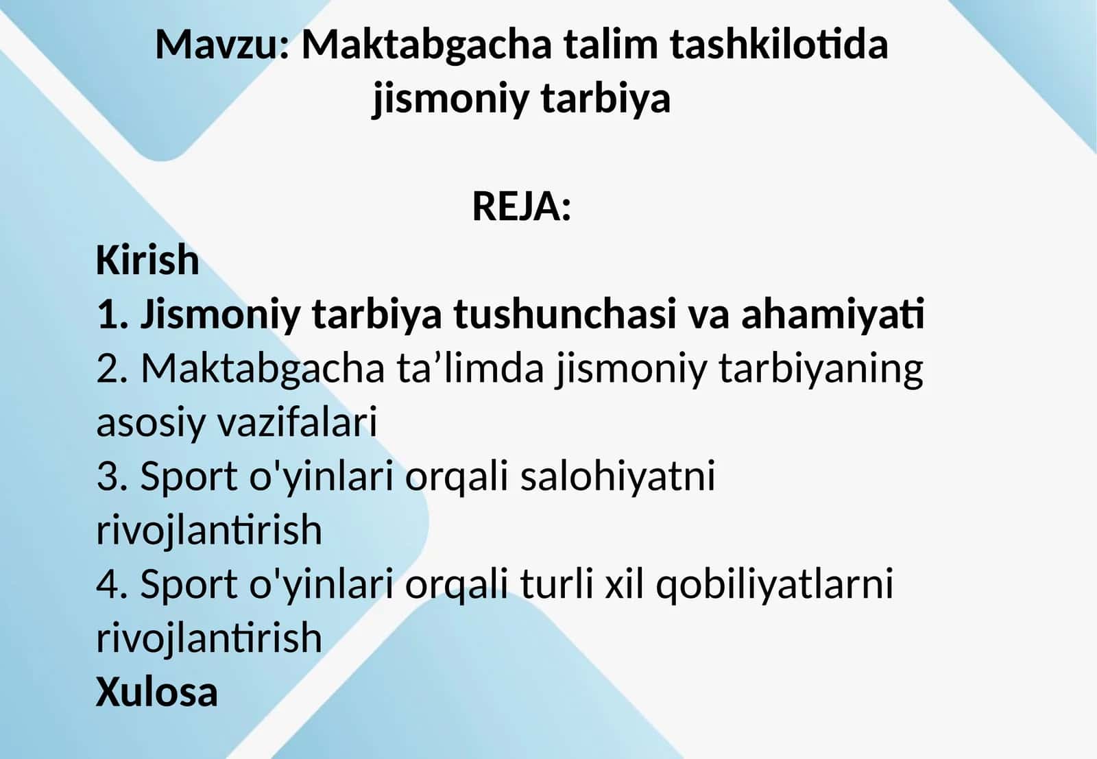 Maktabgacha talim tashkilotida jismoniy tarbiya 1
