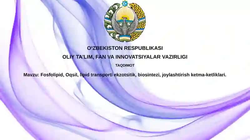 Fosfolipidlar va Oqsillar: Biosintez va Tuzilish