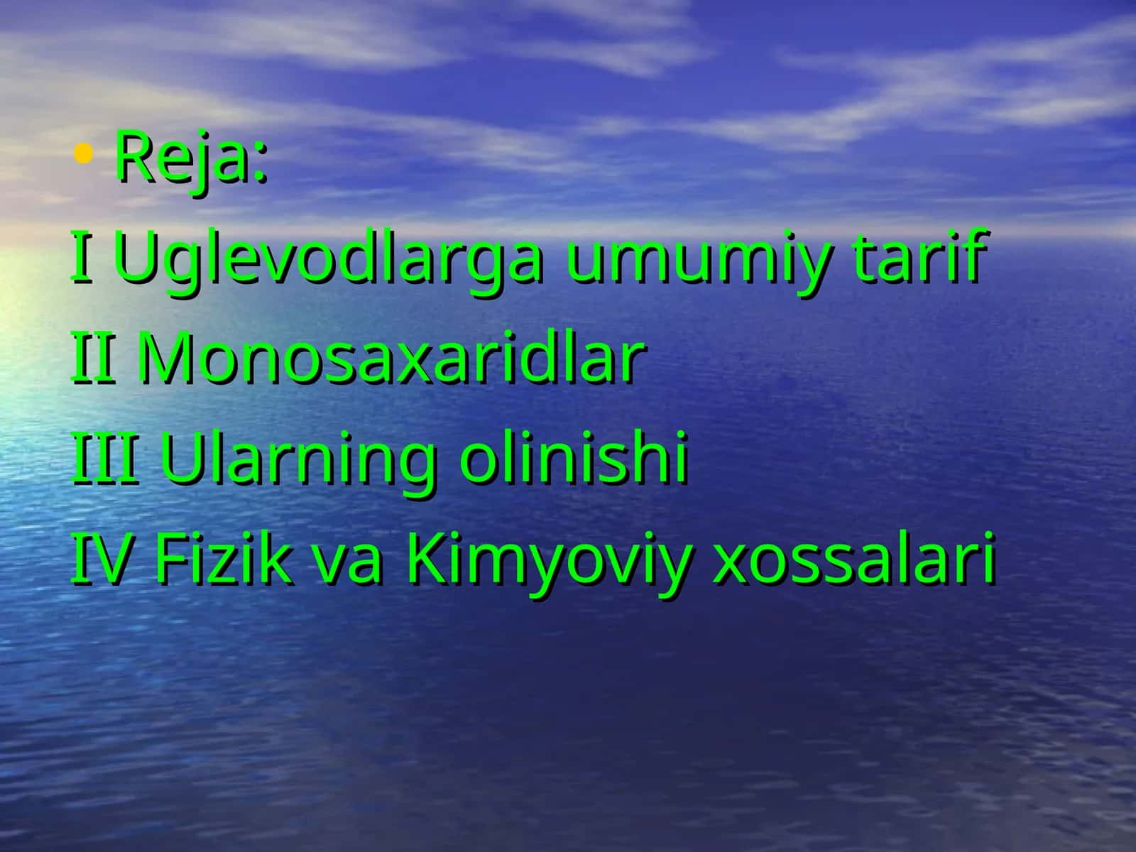 Uglevodlar 1