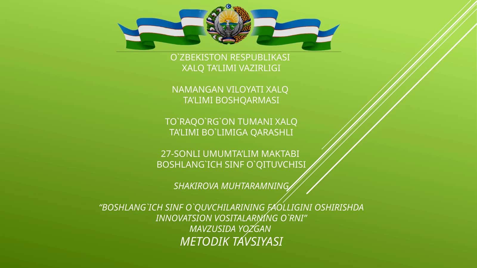 Boschiqlar faolligini oshirishda innovatsion vositalarning o`rni 1