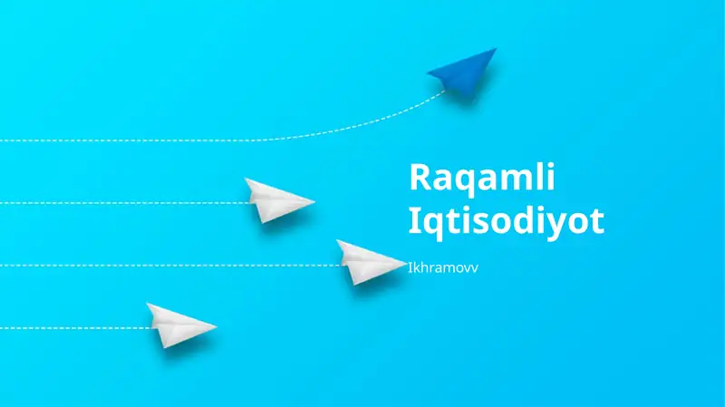 Raqamli Iqtisodiyot 1
