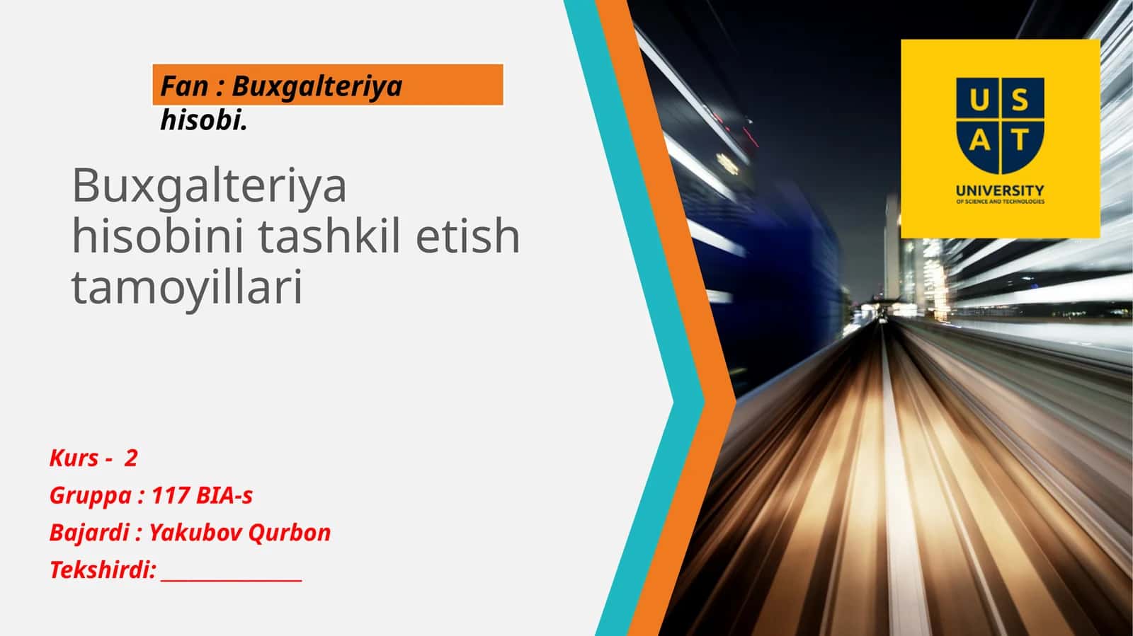Buxgalteriya hisobini tashkil etish tamoyillari 1