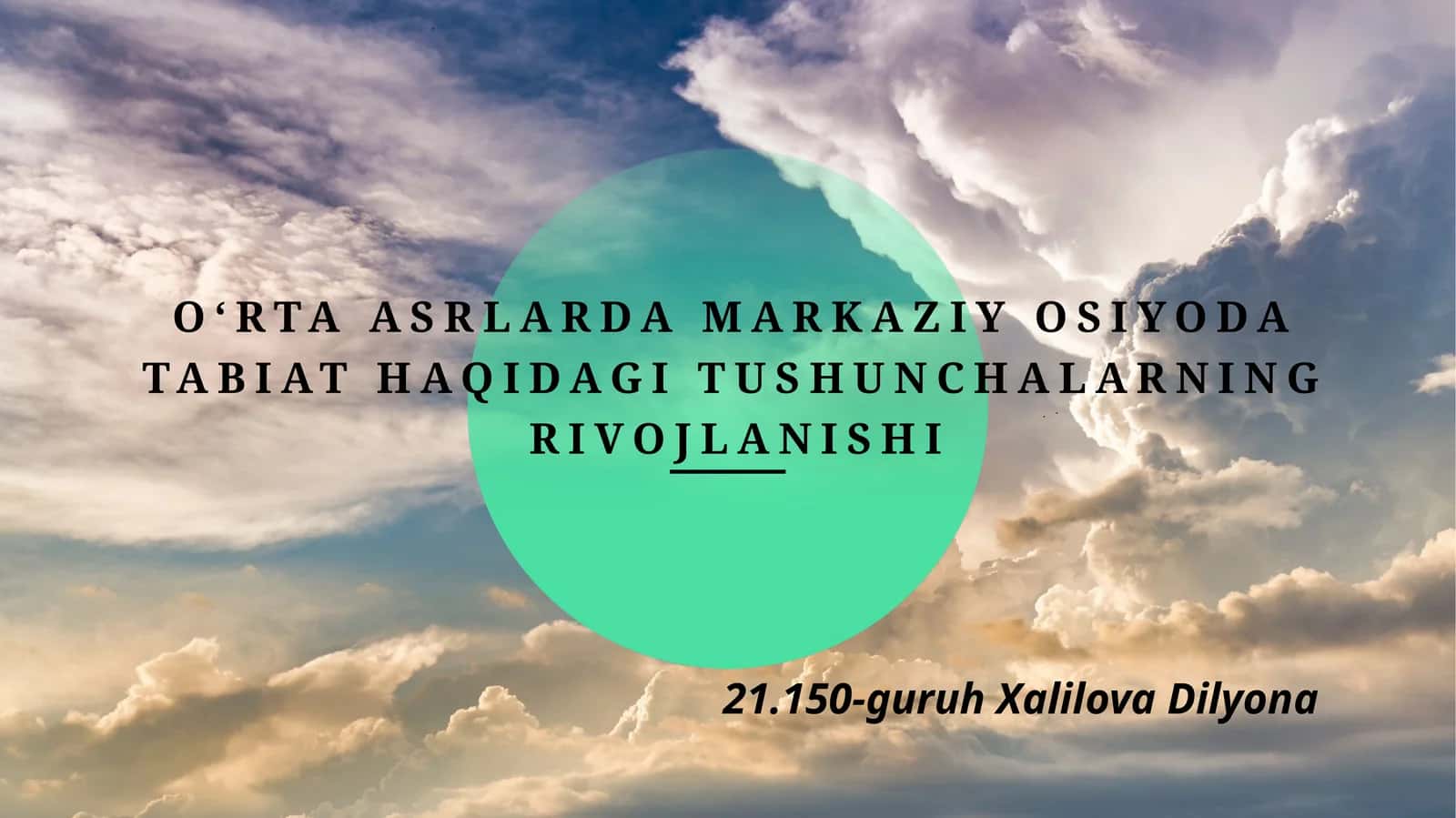 O‘rtaasrlarda Markaziy Osiyo dabiotaqigatitushunchalarning rivojlanishi 1