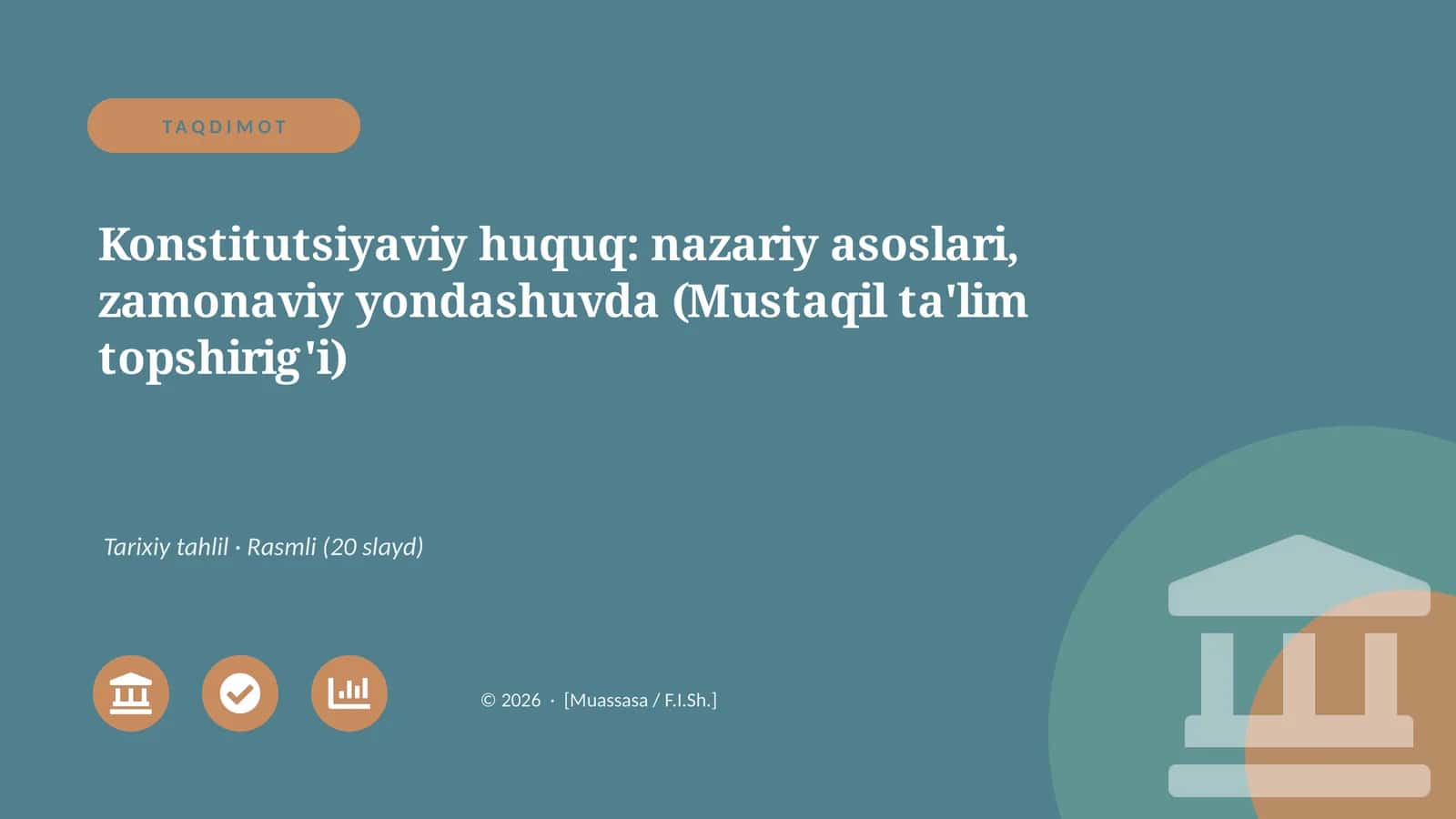 Konstitutsiyaviy huquq: nazariy asoslari, zamonaviy yondashuvda 1