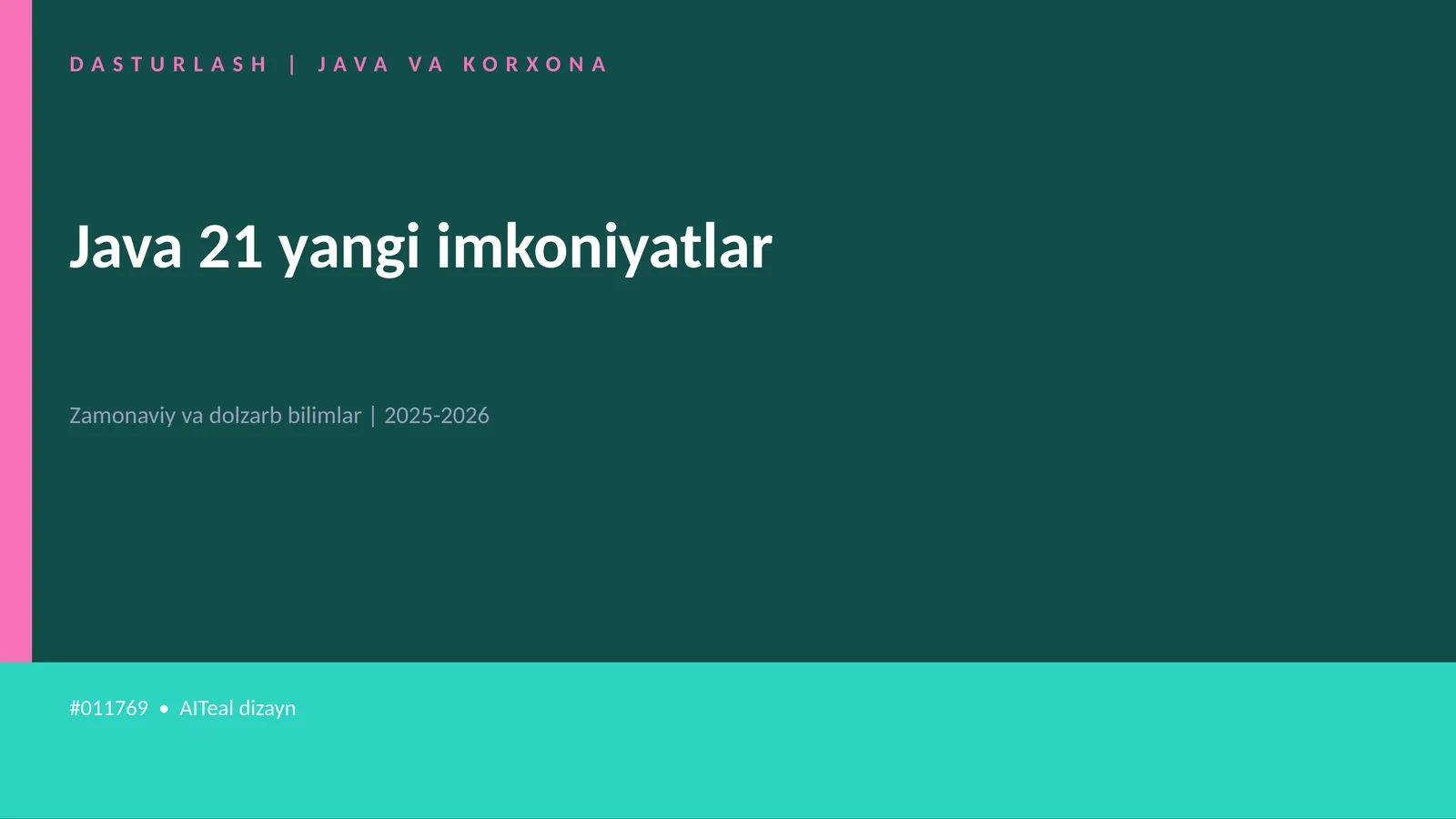Java 21 yangi imkoniyatlar 1