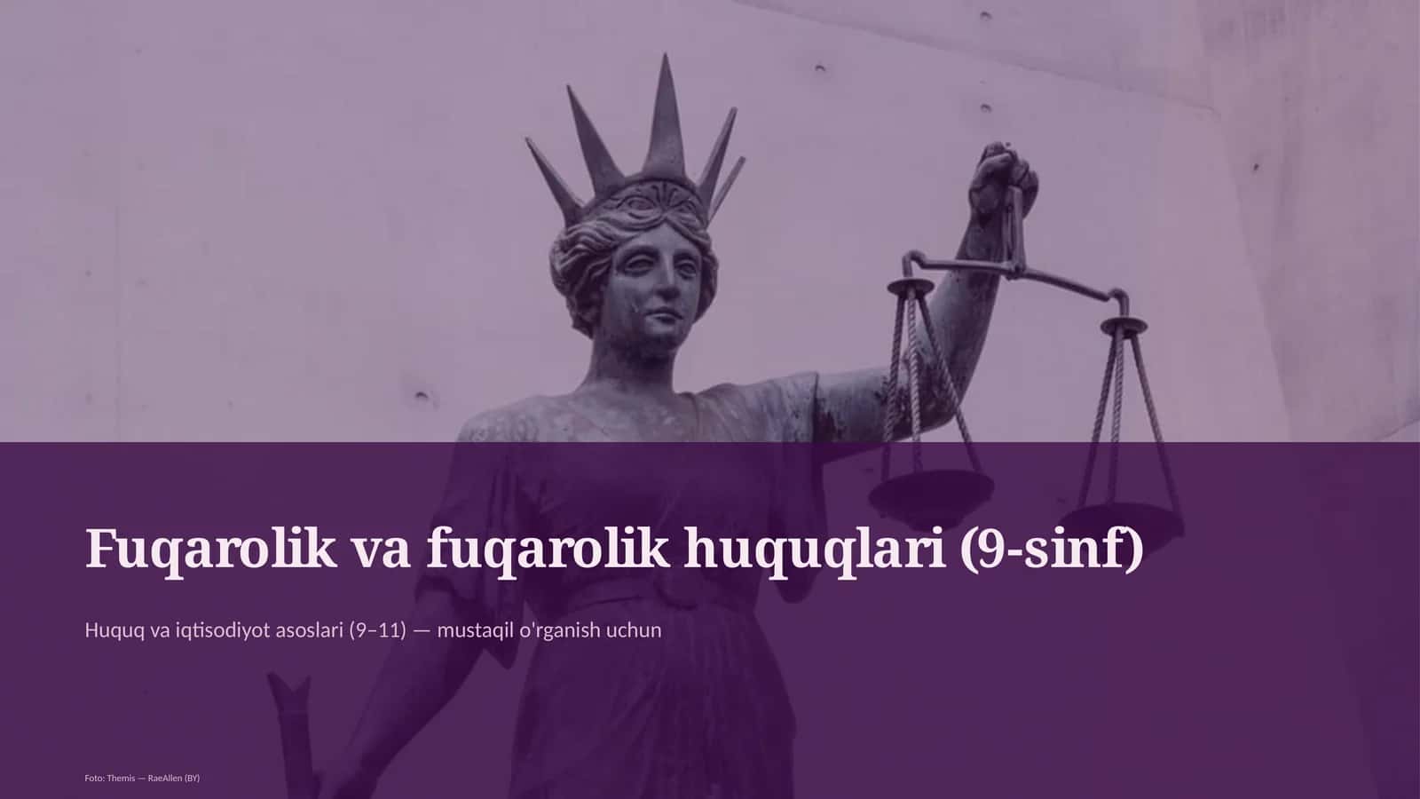 Fuqarolik va fuqarolik huquqlari (9-sinf) 1