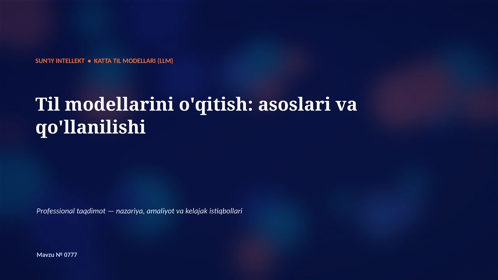 KATTA TIL MODELLARI (LLM) 1