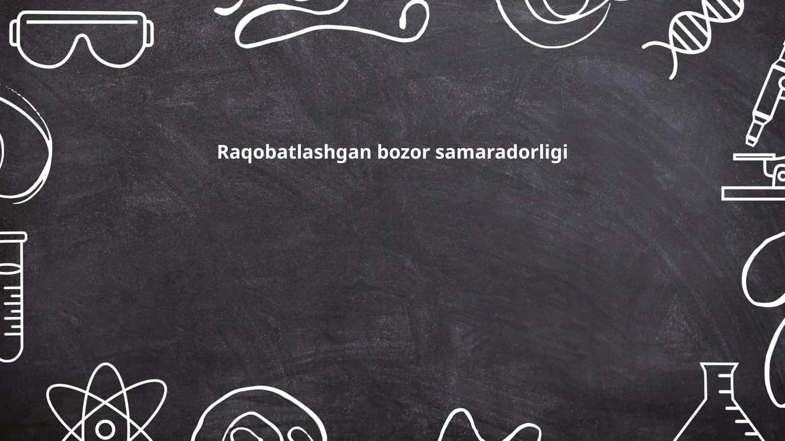 Raqobatlashgan bozor samaradorligi 1