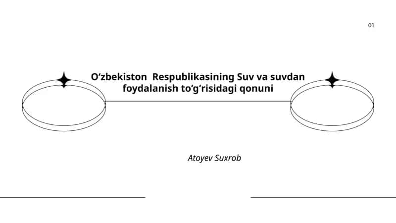 O‘zbekiston Respublikasining Suv va suvdan foydalanish to‘gʻrisidagi qonuni 1