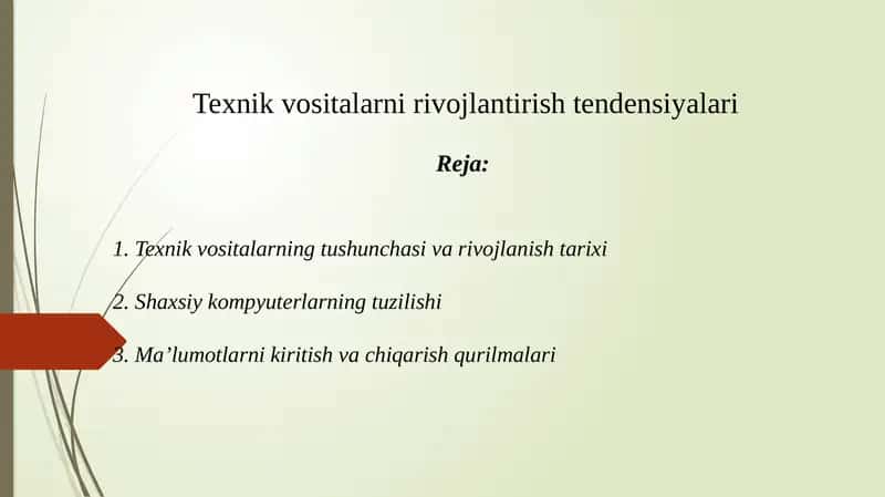 Texnik vositalar 1