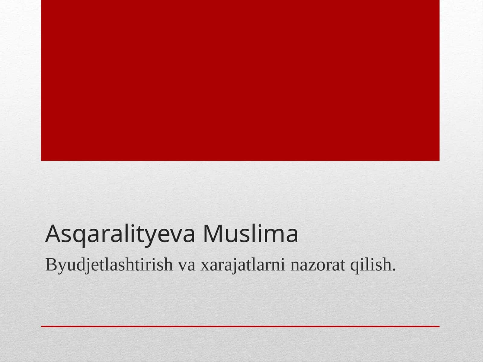 Asqaralityeva Muslima 1