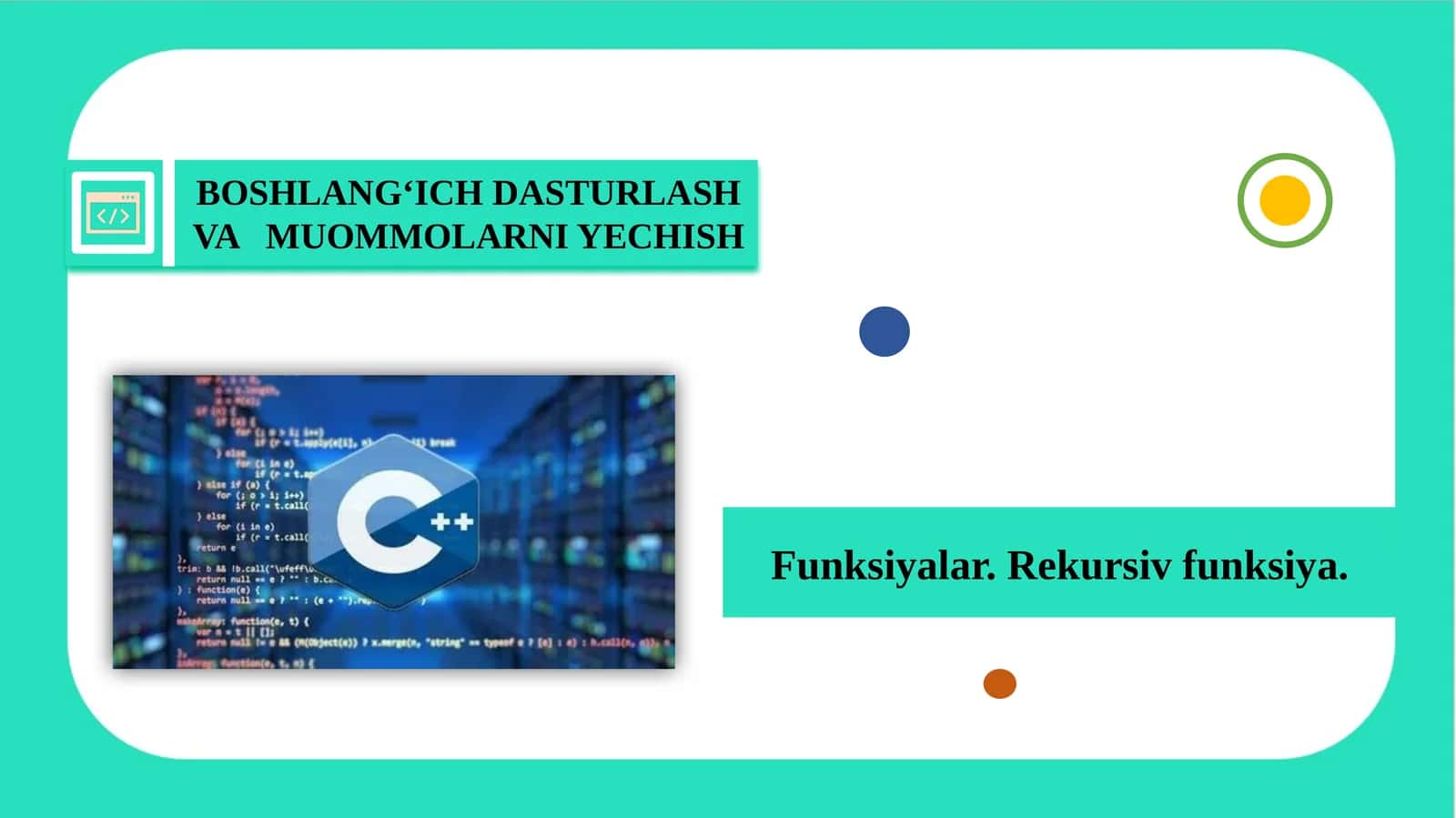 C++ da funksiyalar 1