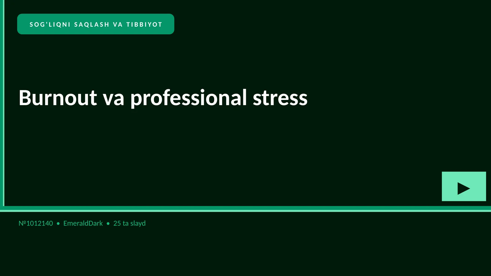 Burnout va professional stress 1