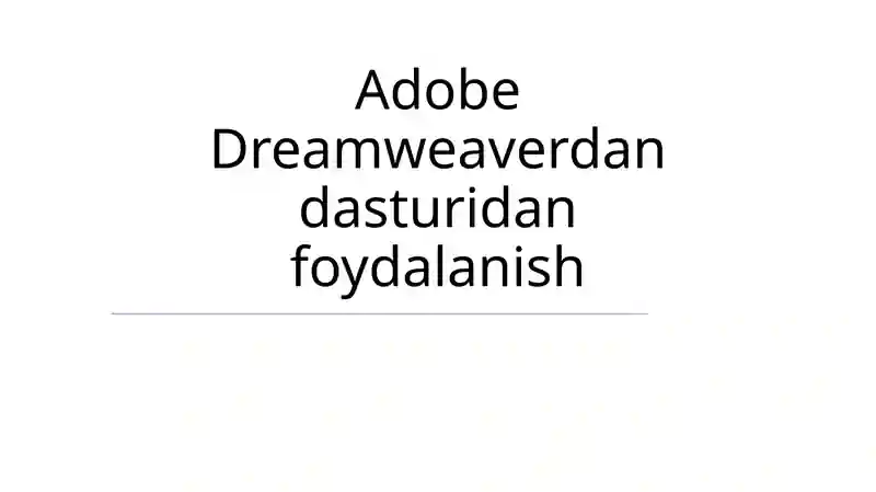 Adobe Dreamweaver