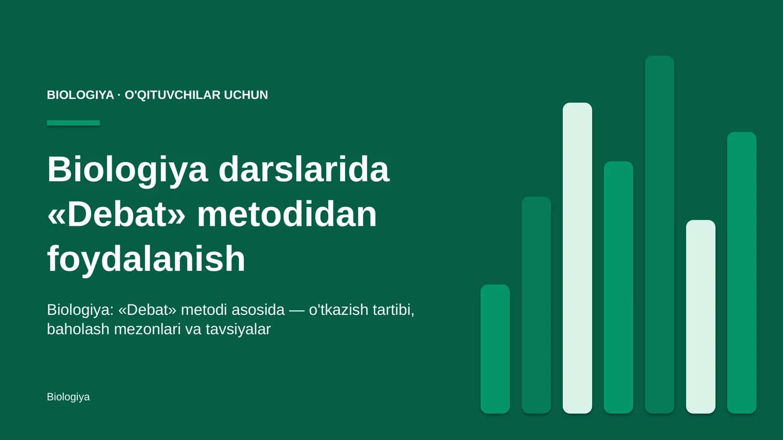 biologiya darslarida debat metodidan foydalanish 6206 1