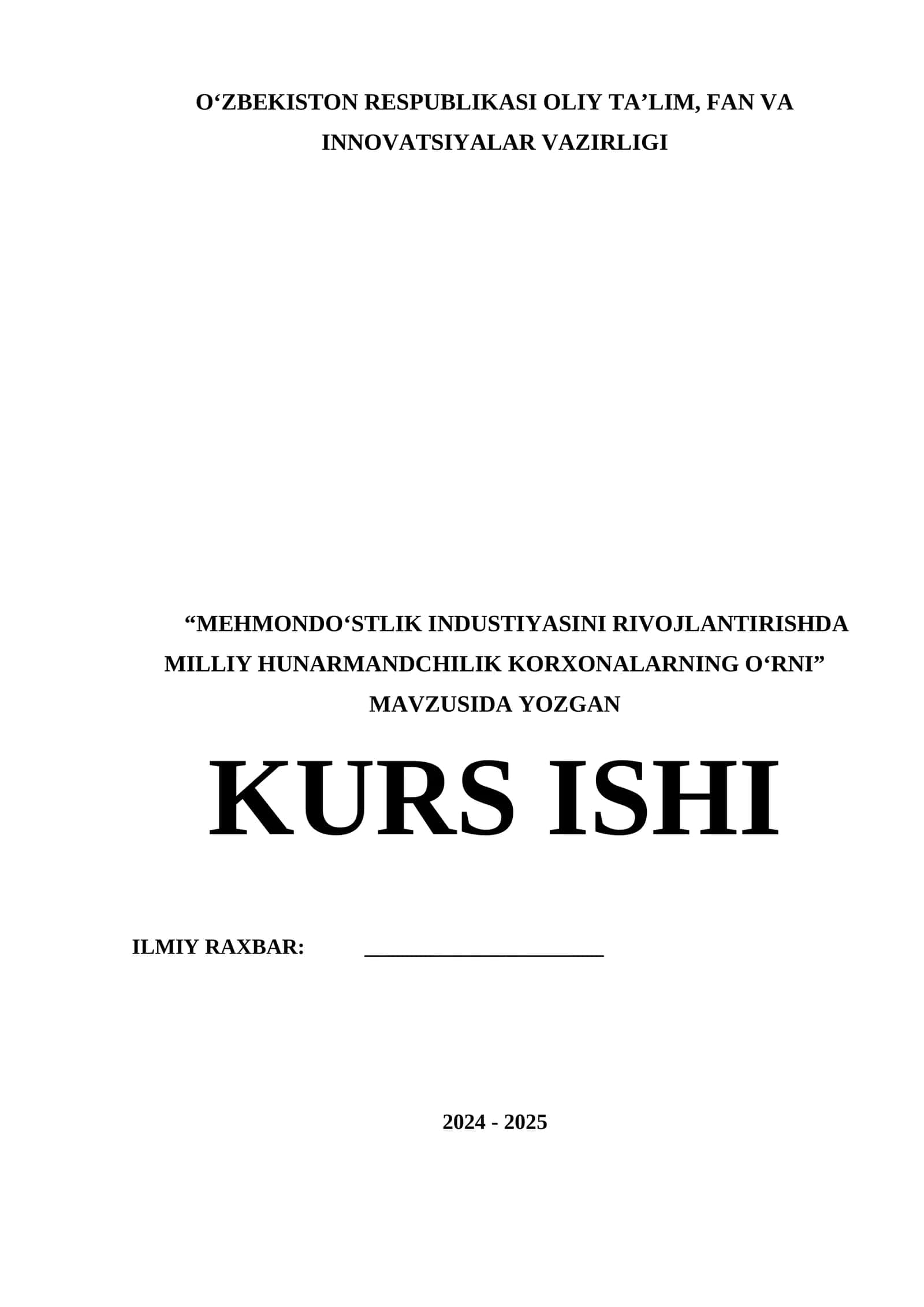 KURS ISHI 1