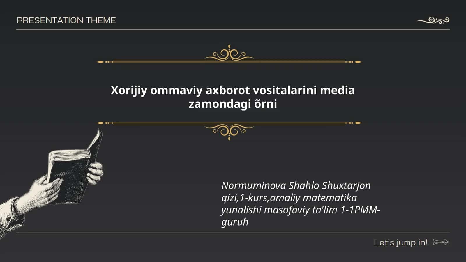 Xorijiy ommaviy axborot vositalarini media zamondagi õrni 1