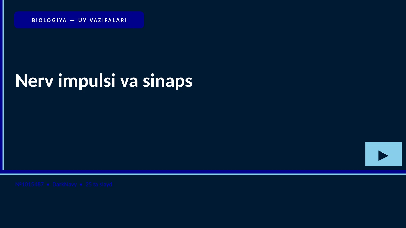 Nerv impulsi va sinaps 1