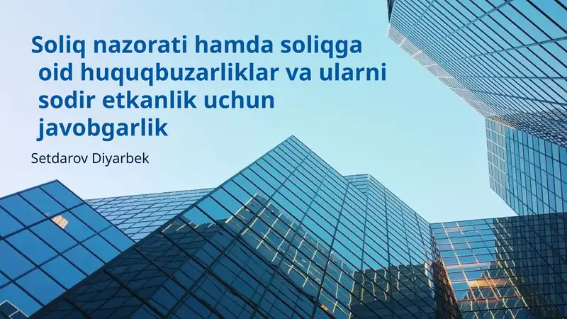 Soliq nazorati tizimi 1
