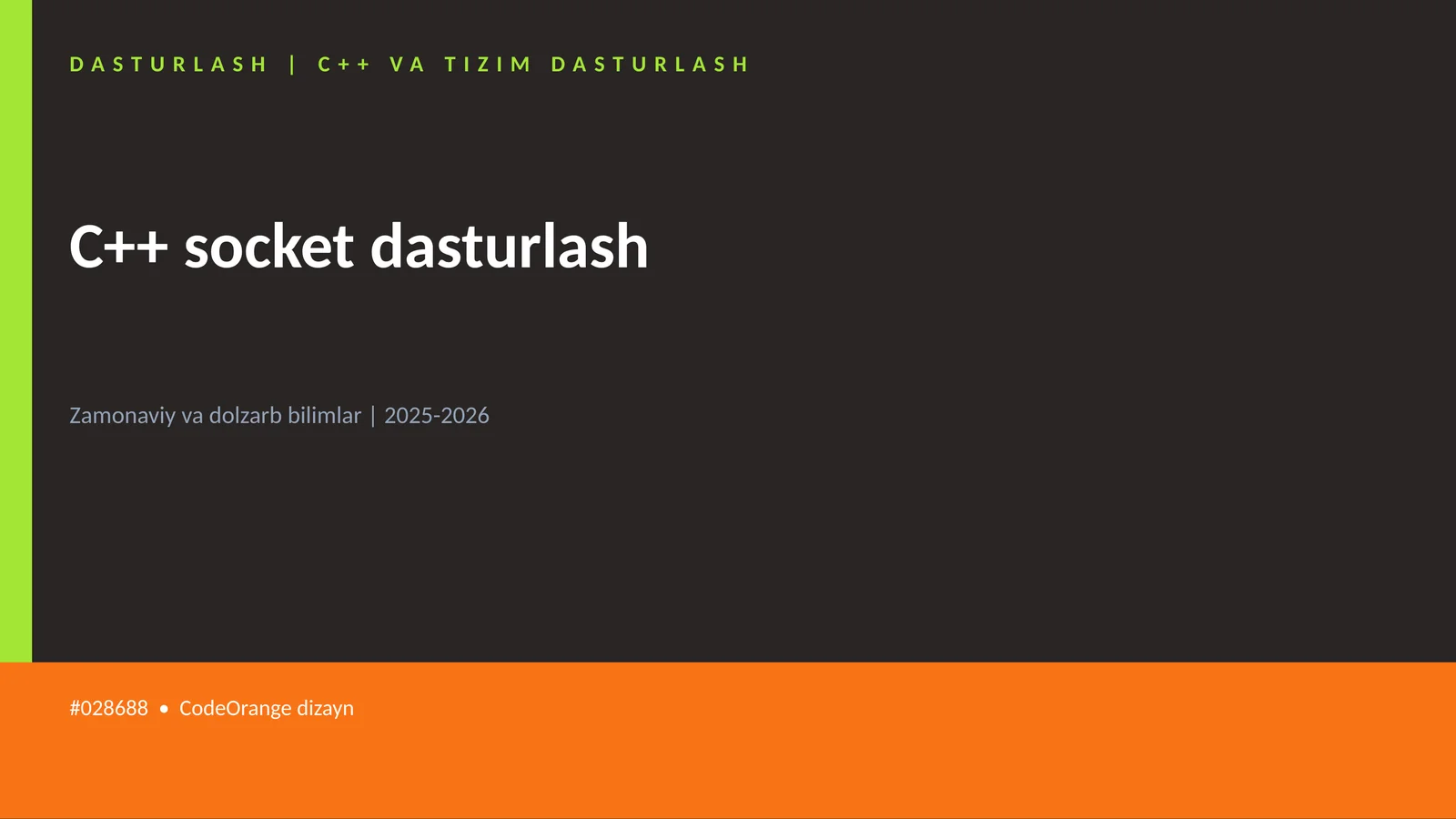 C++ VA TIZIM DASTURLASH 1