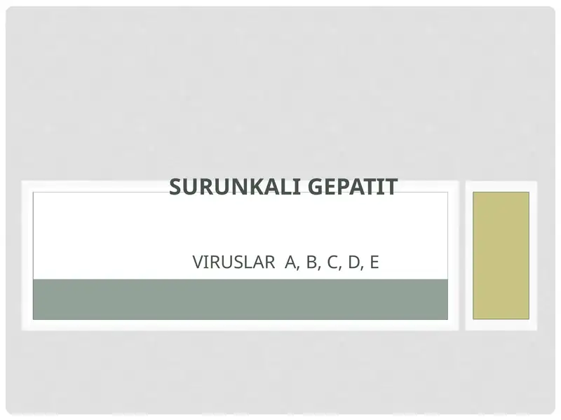 SURUNKALI GEPATIT 1