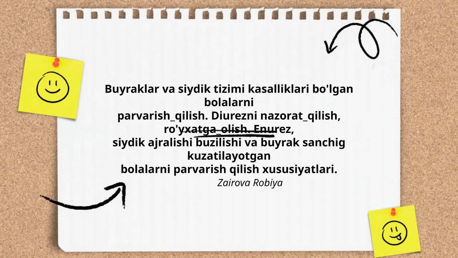 Buyraklar va siydik tizimi kasalliklari bo'lgan bolalarni parvarish_qilish 1