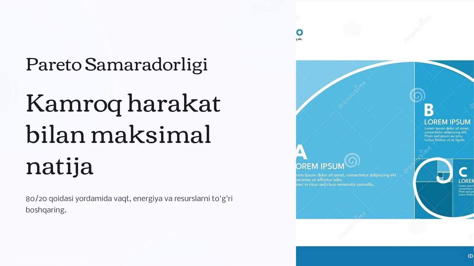 Pareto Samaradorligi slayd 1