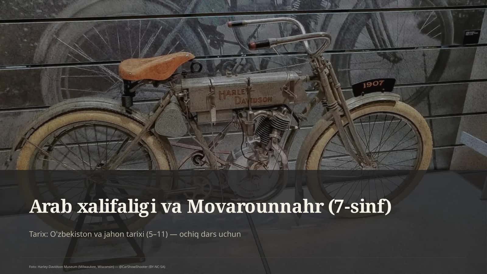 Arab xalifaligi va Movarounnahr (7-sinf) 1