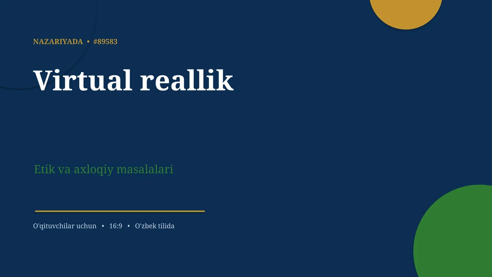Virtual reallik 1