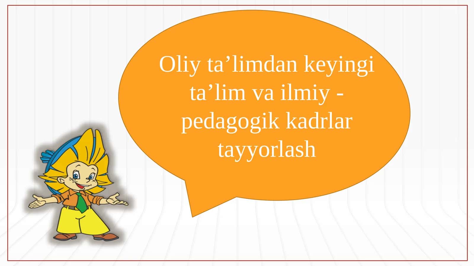 Oliy ta’lim dan keyingi ta’lim vailmiy-pedagogik kadr tayyorlash 1