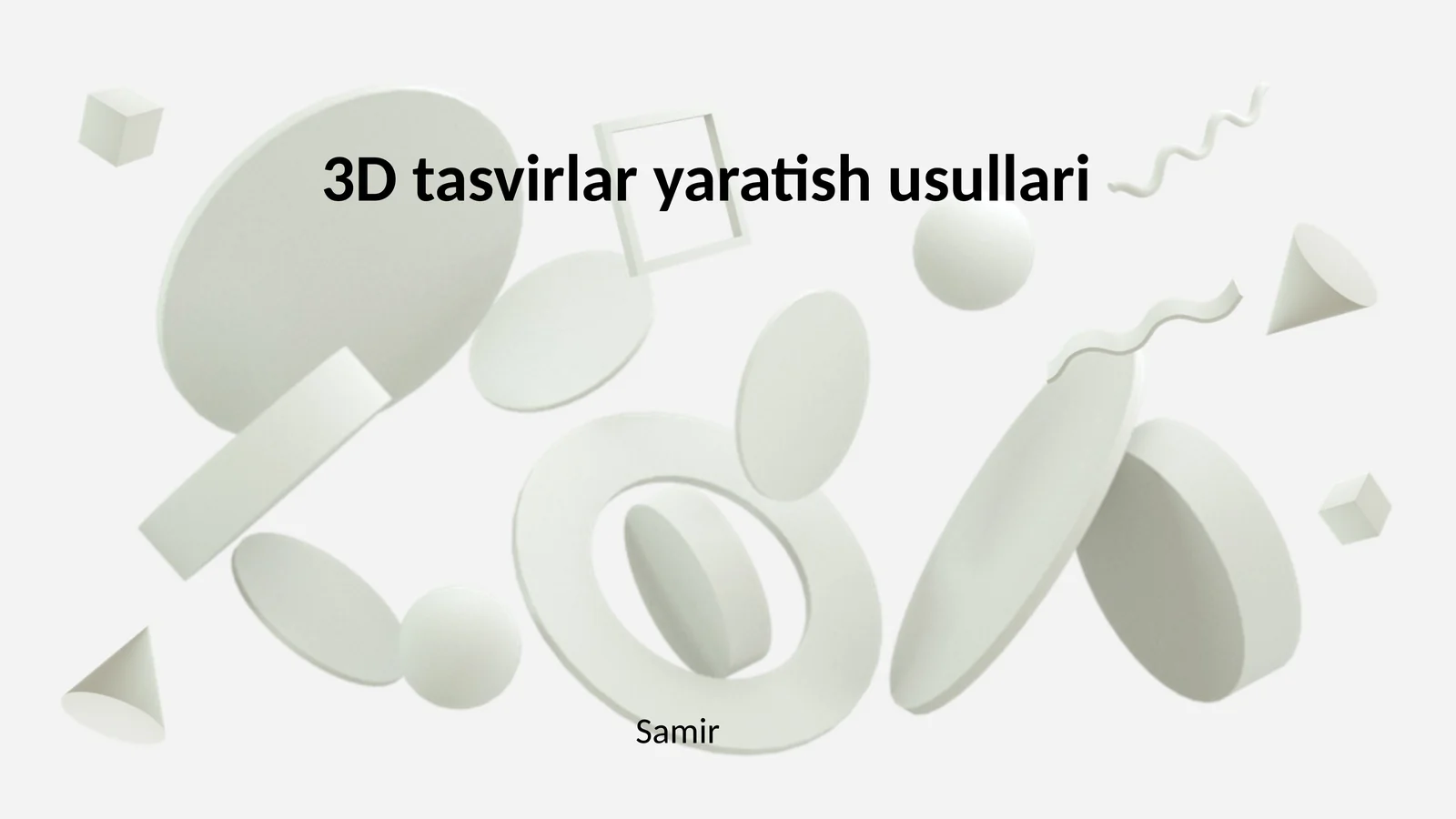 3D Tasvirlash Asoslari 1