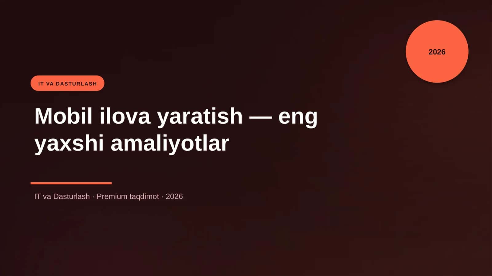 Mobil ilova yaratish — eng yaxshi amaliyotlar 1
