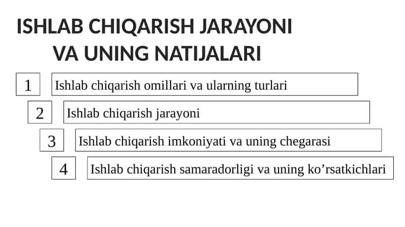 Ishlab Chiqarish Jarayoni 1