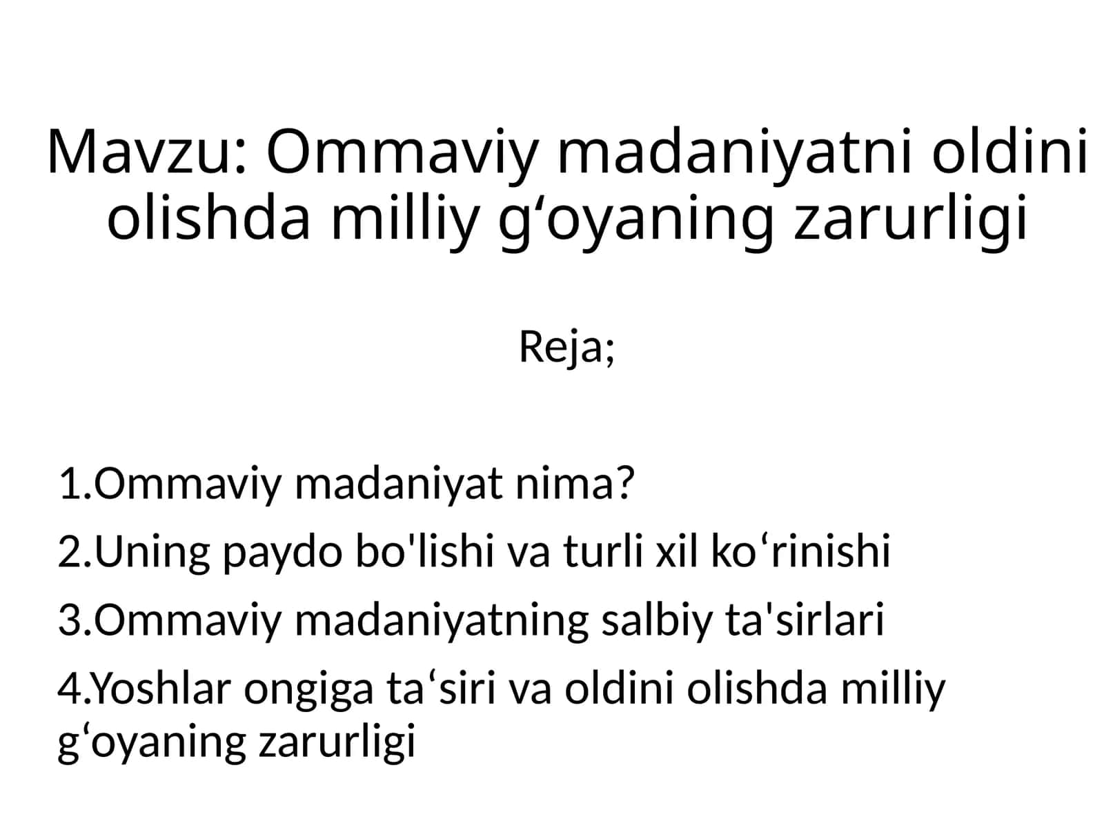 Оmmaviy mаdаniyatni оldini оlishdа milliy g‘оyaning zаrurligi 1