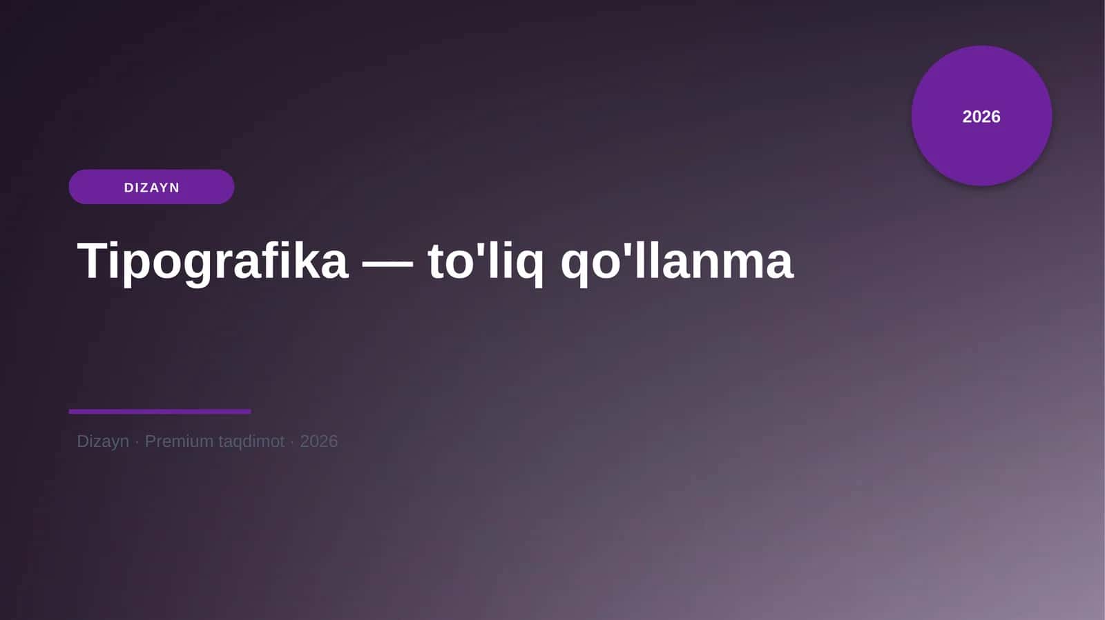 Tipografika — to'liq qo'llanma 1