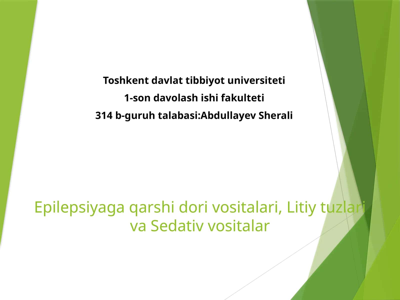 Epilepsiyaga qarshi dori vositalari,LitiytuzlarivaSedativvositalar 1