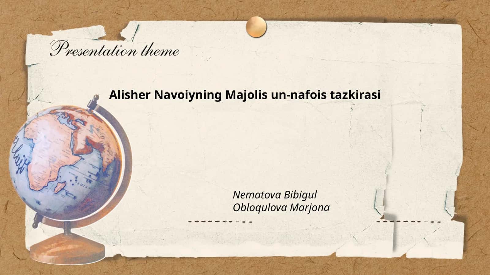Alisher Navoiyning Majolis un-nafois tazkirasi 1