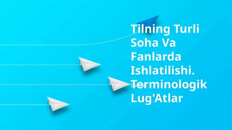 Tilning Turli Soha Va Fanlarda Ishlatilishi. Terminologik Lug'Atlar 1