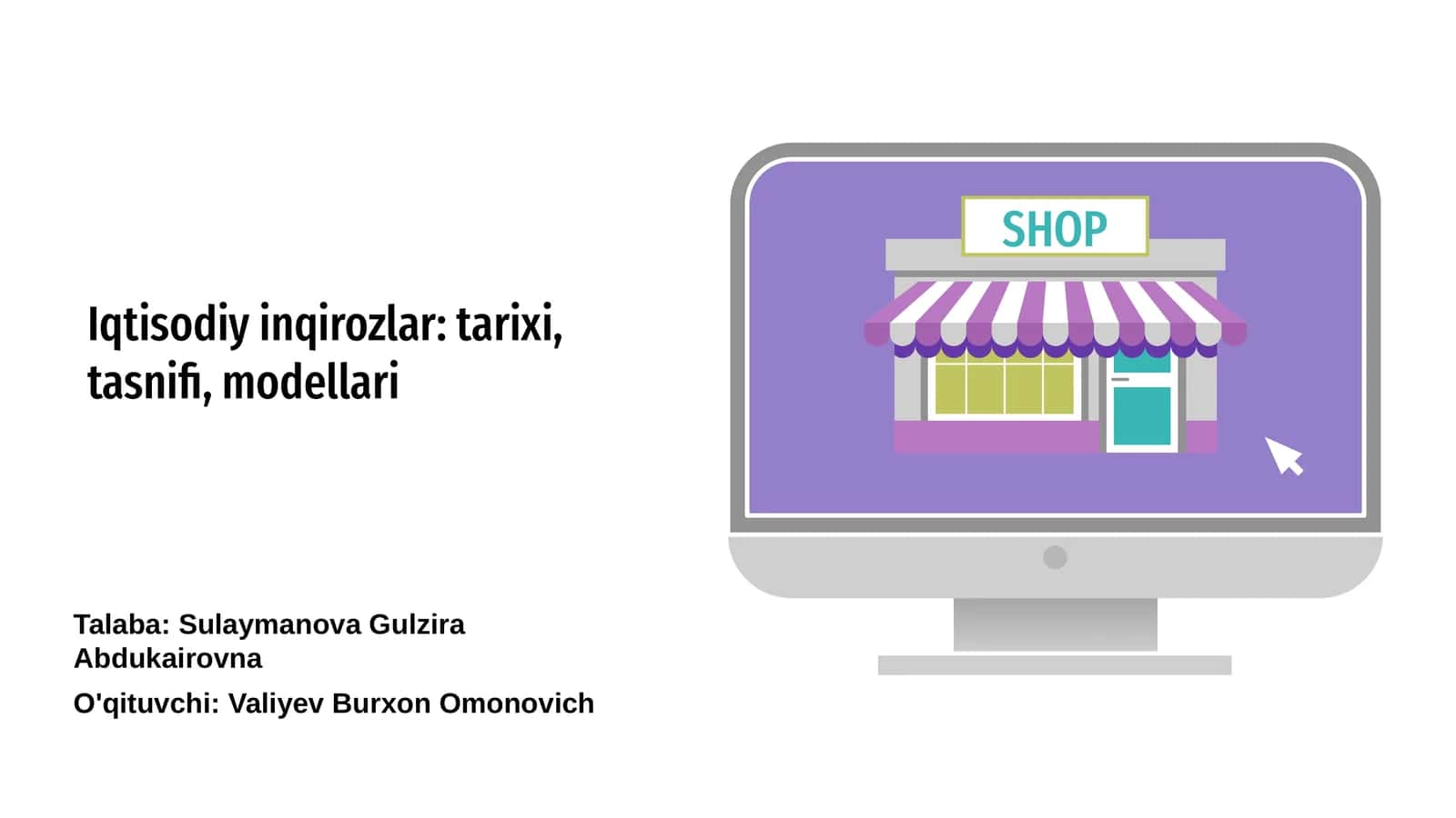 Iqtisodiy inqirozlar: tarixi, tasnifi, modellari 1