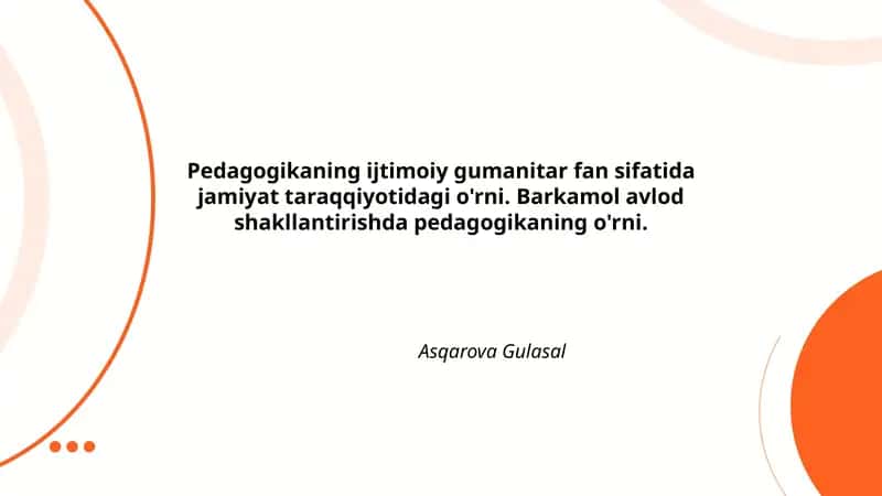 Pedagogikaning ijtimoiy-gumanitar fan sifatidagi mohiyati va funksiyalari 1