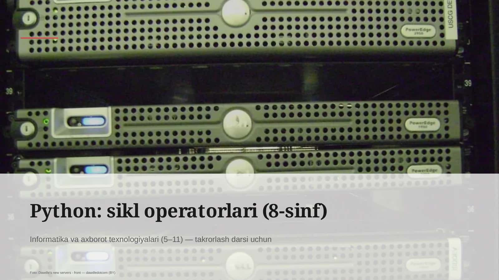 Python: sikl operatorlari (8-sinf) 3