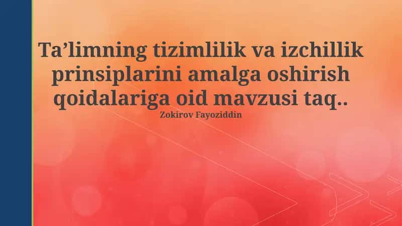Sistemalilik va Izchillik: Asosiy Tushunchalar 1
