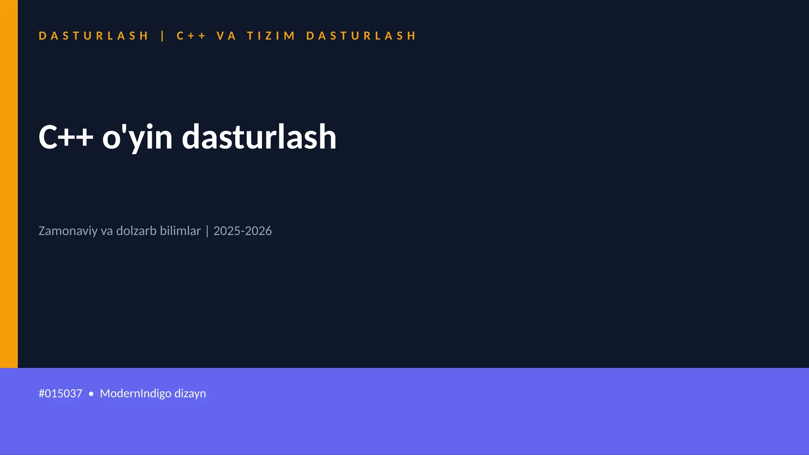 C++ VA TIZIM DASTURLASH 1