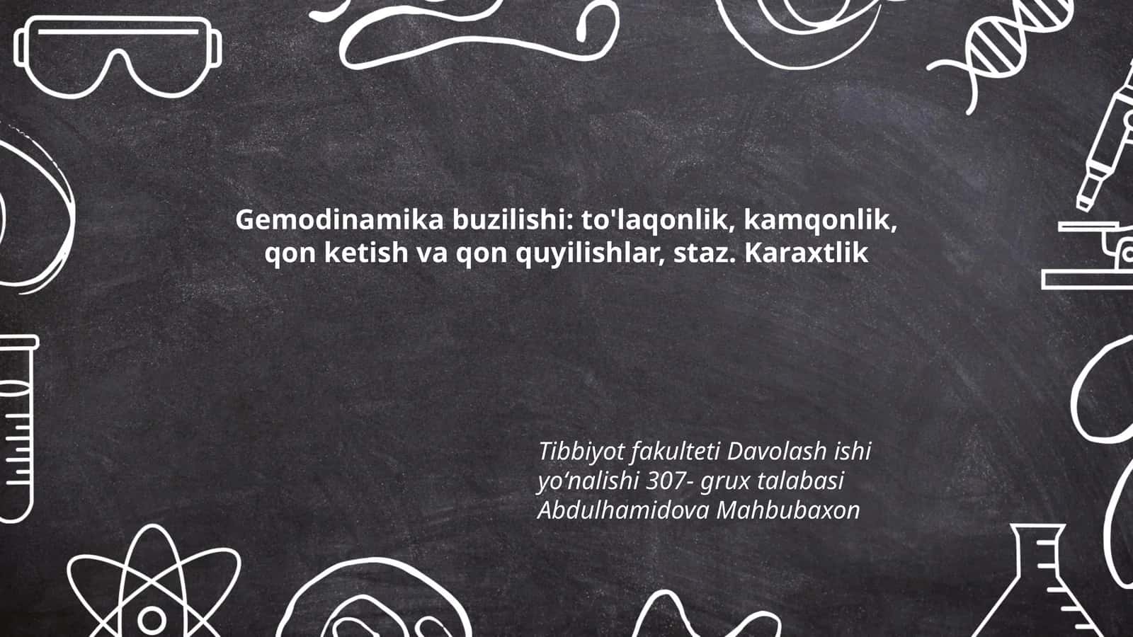 Gemodinamika buzilishi 1