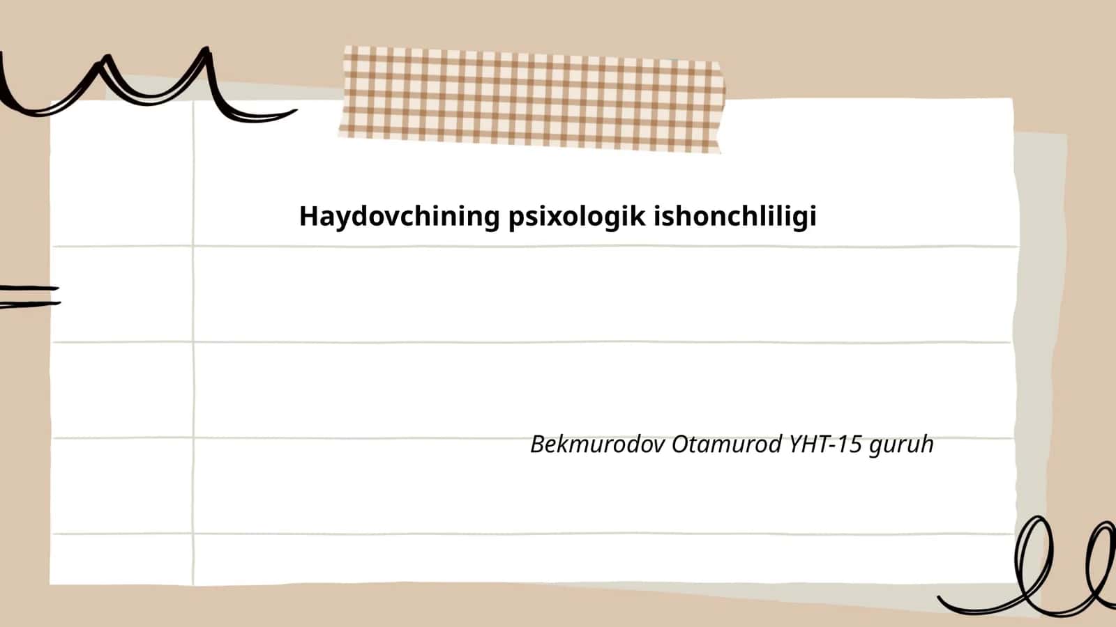 Haydovchining psixologik ishonchliligi 1